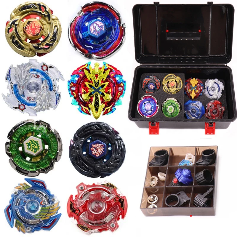 

8pcs/set Beyblade Burst Arena Toys Bey blade Metal Funsion 4D Blades Set B34 B35 BB48 BB66 Gold Gragon Spinning Top Gift Toys