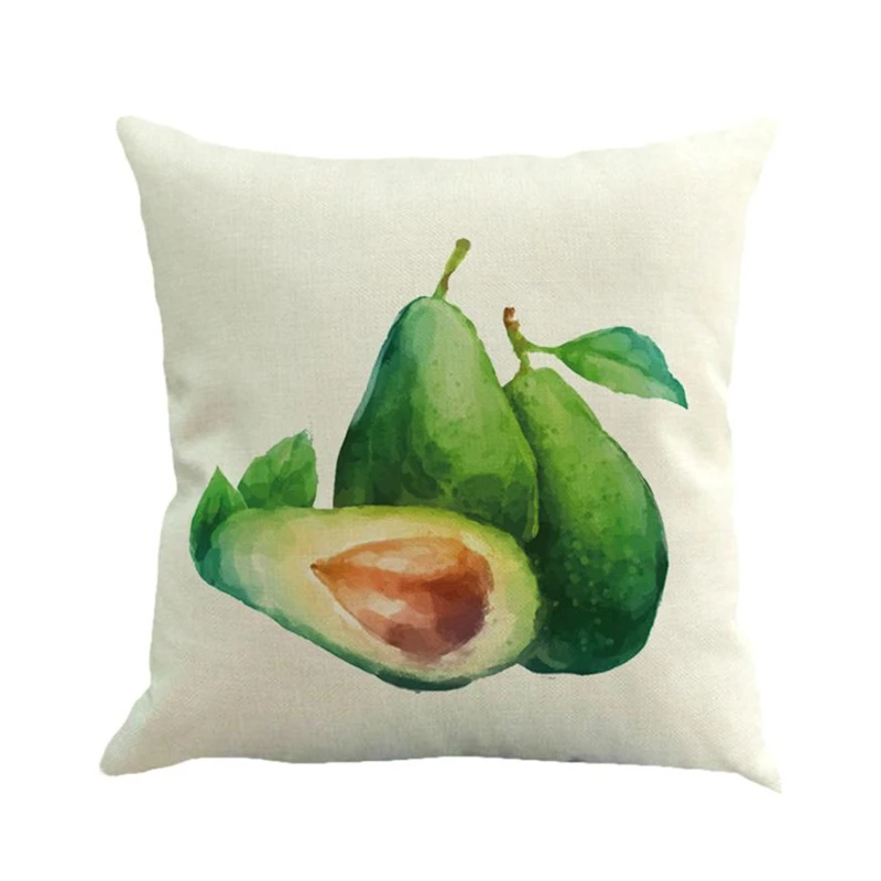 Avocado Cotton Linen Cushion Cover Throw Pillow Case Sofa Home Decor06
