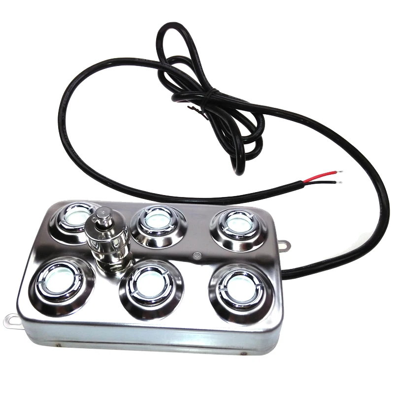 

6 Head Ultrasonic Mist Maker Fogger Stainless Steel Humidifier Aeromist Hydroponics Nebulizer Water Fountain Pond Atomizer Y