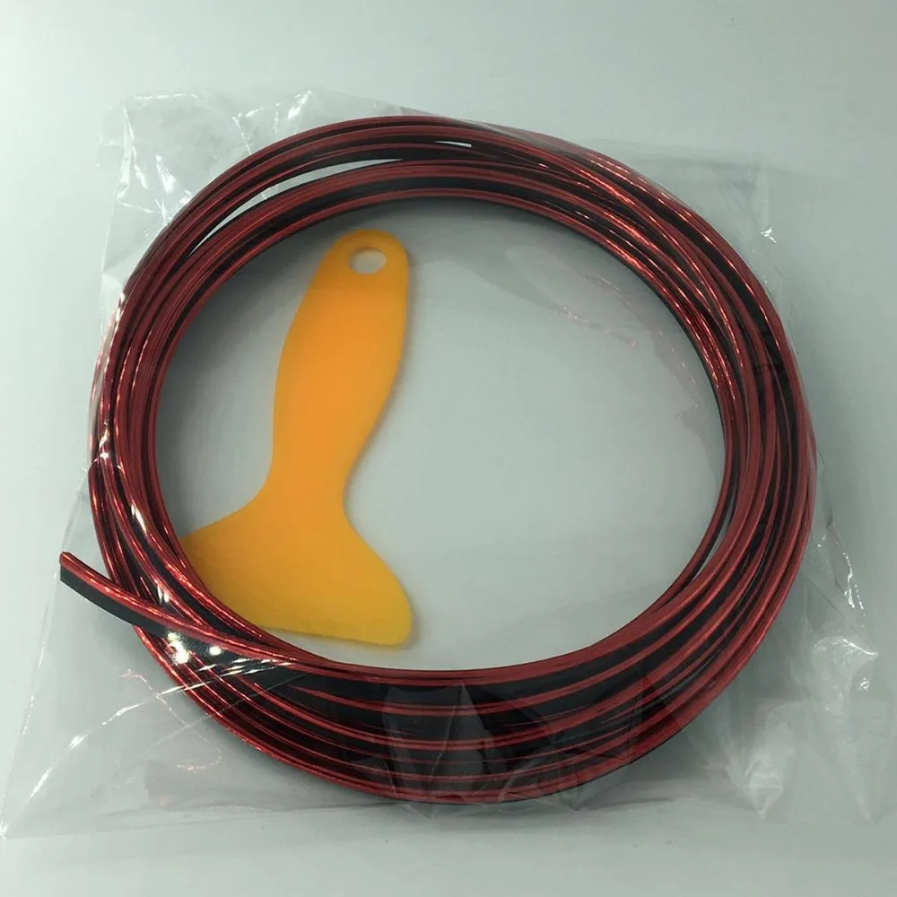Vehemo 5 metros parte Interior del coche piezas exteriores PVC Auto tablero Panel decoración tira