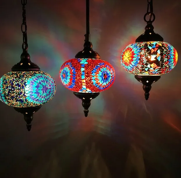 Smgcds 激安 トルコモロッコペンダントライト手作りモザイクステンドグラス廊下階段 カフェレストランぶら下げ光ランプ オンライン 価格