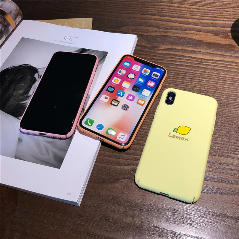Cartoon Cute Phone Cases For Iphone 6 6s 7 8 Plus X Lovely Lemon Fruit Hard Cartoon Cute Phone Cases For Iphone 6 6s 7 8 Plus X Lovely Lemon Fruit Hard