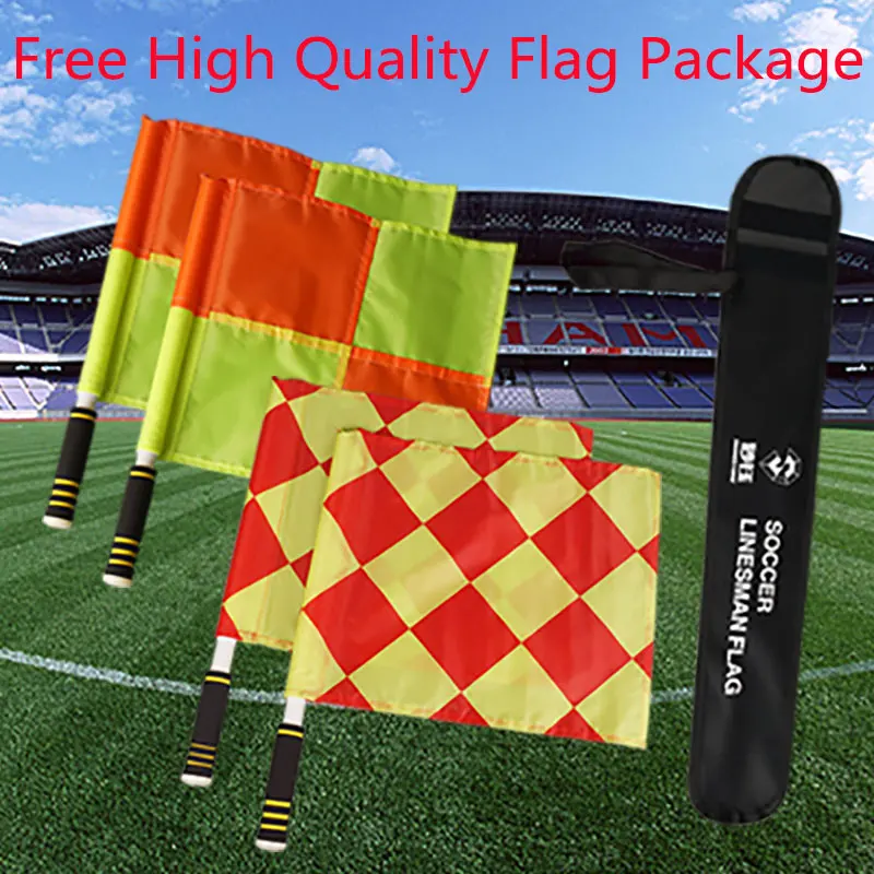 Soccer referee flag with bag