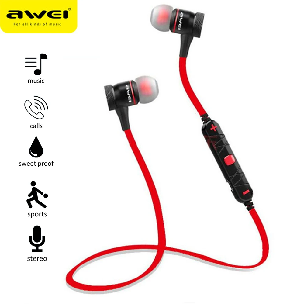 

NEW Awei A920BL Sport Earphone Smart Wireless Bluetooth 4.0 Stereo Voice Noise Reduction Sport Running Earphones With Microphone