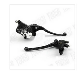 

Black 7/8" Handlebar Flame Reservoir Brake Clutch Levers For Honda Shadow Spirit Sabre Aero ACE Steed VLX 400 600 1100 DLX