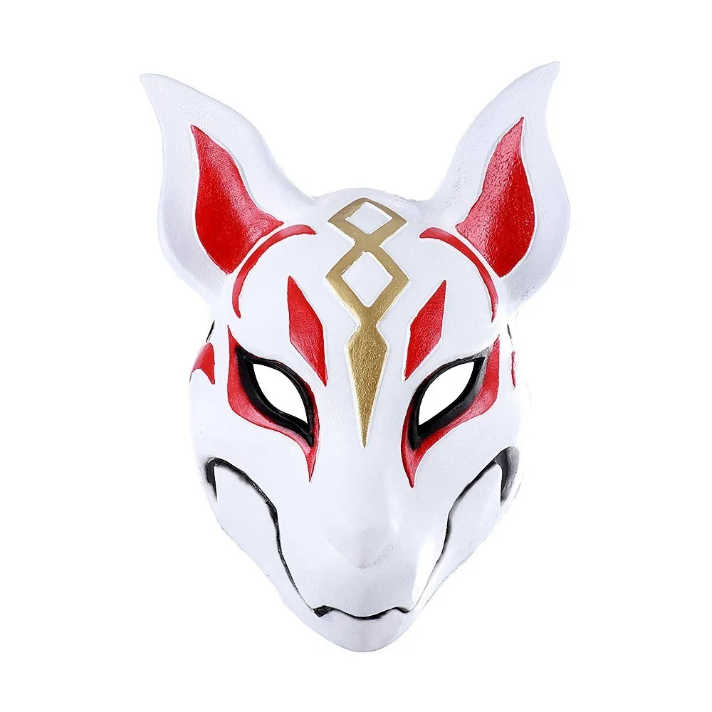 

2019 Hot Game 3D Carnival Halloween Party Limited Edition White Fox Cosplay Masque Costume Kitsune Mask