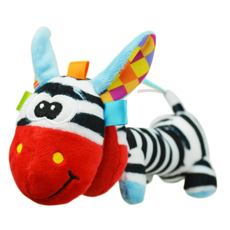 Sozzy Soft Baby Plush Toy Safe Distorting Mirror Squeaker Crinkle Sound