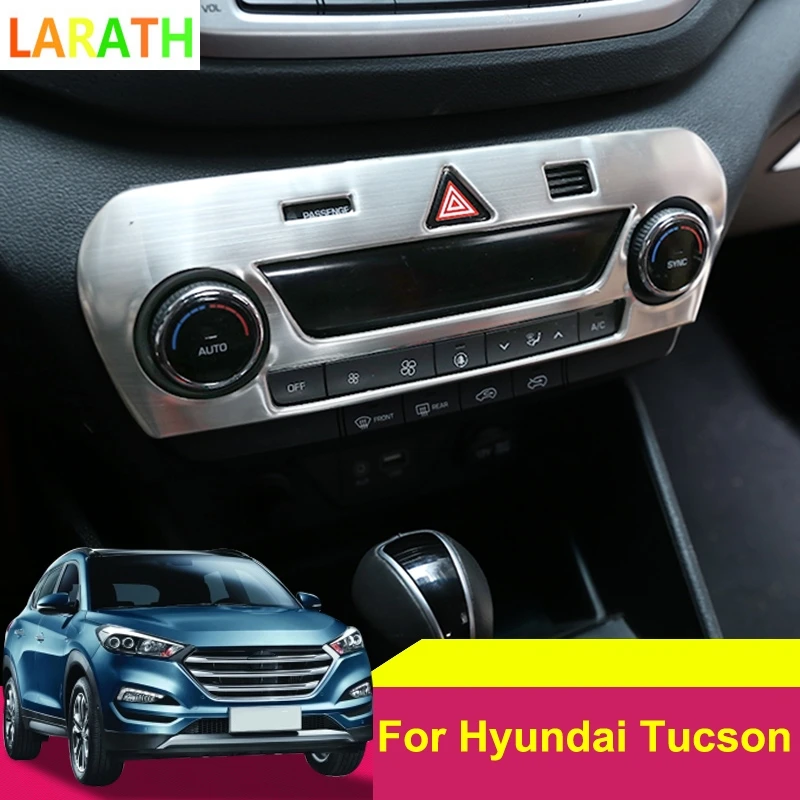 

For Hyundai Tucson 2015-2018 Stainless Steel Interior Air Condition Button Control Trim Car Accessories