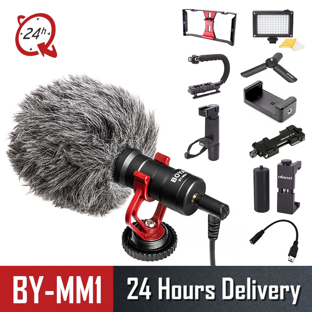 

BOYA BY-MM1 Compact On-Camera Video Microphone Youtube Vlogging Recording Mic For IPhone Nikon Canon DSLR Camera Camcorder