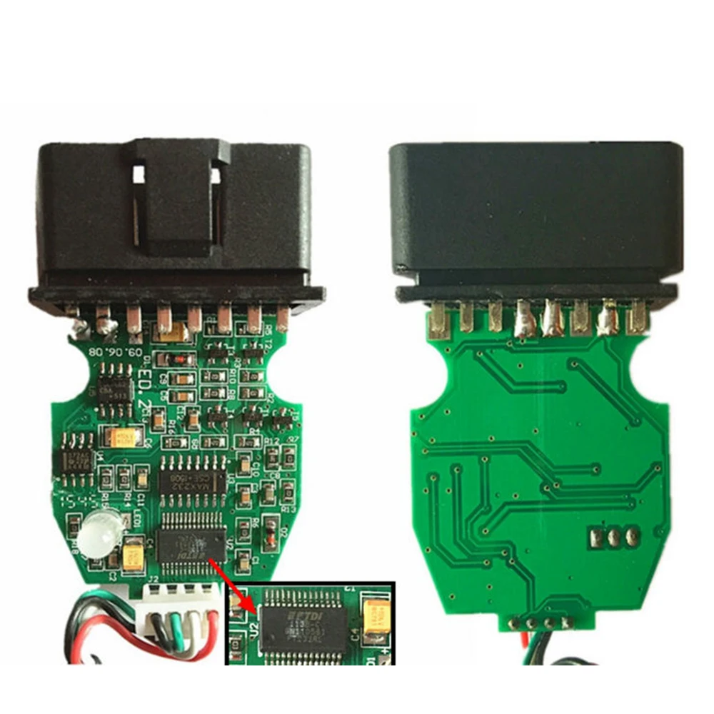 EOBD2 программист Galletto 1260 OBD/OBDII ECU Flasher OBDII совместимый зеленый PCB FTDI FT232RL чтение и