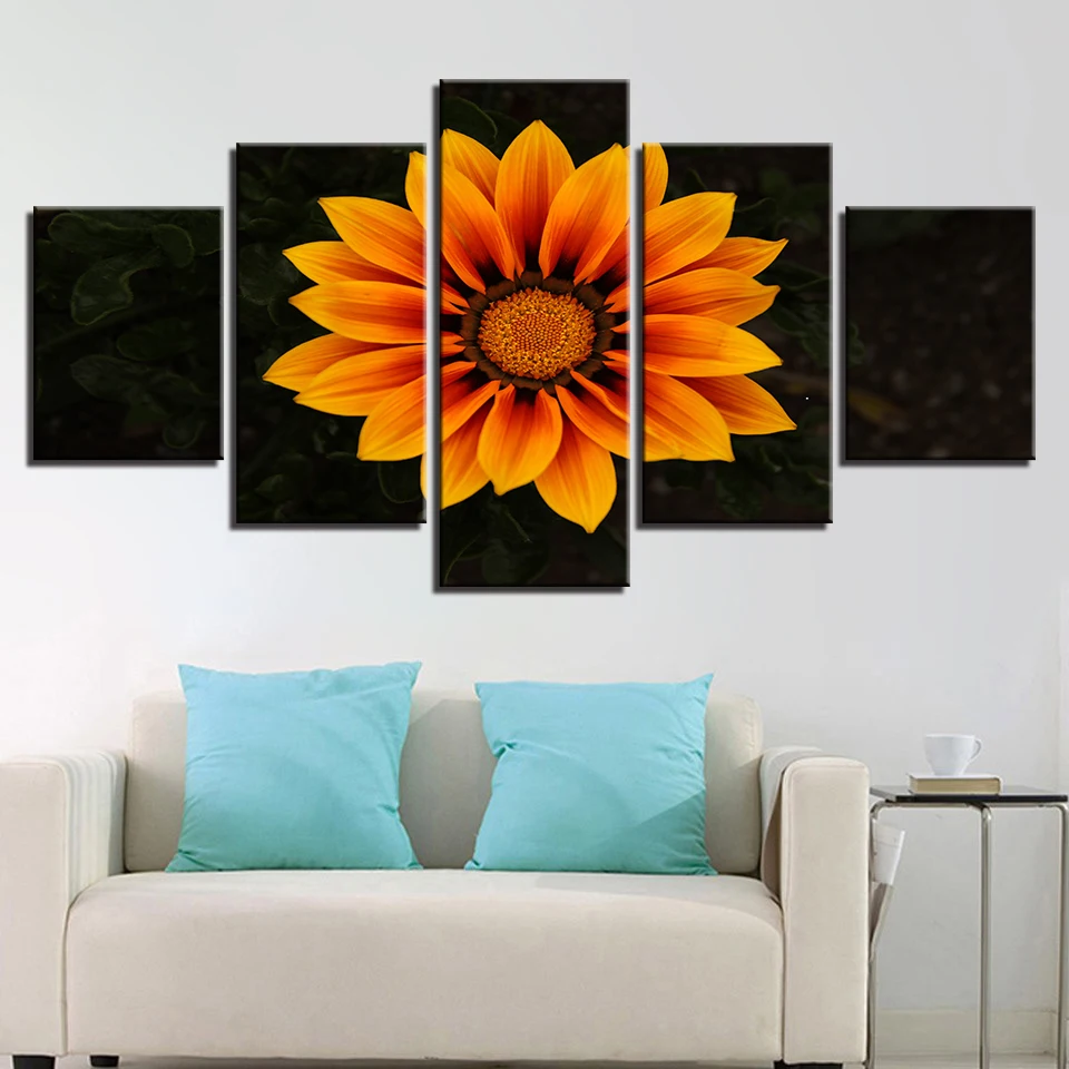 Poster-Modular-Pictures-Frames-5-Pieces-Sunflower-Still-Life-Painting-HD-Printed-On-Canvas-Decor-Wall (2)