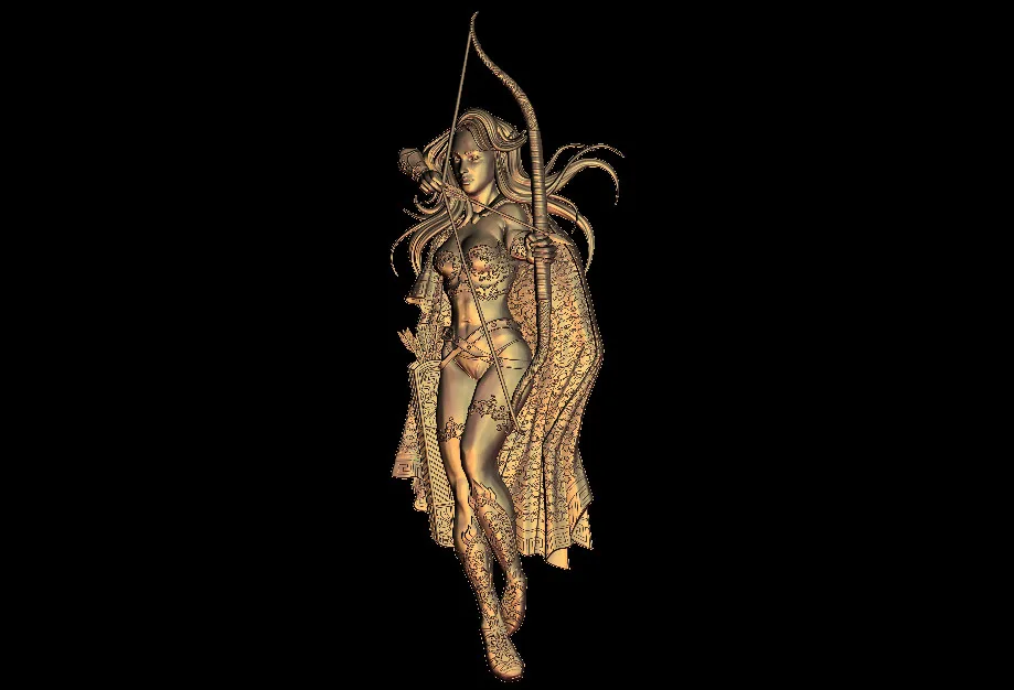 Привлекательная девушка 3D STL модель для ЧПУ маршрутизатор гравер рельефный
