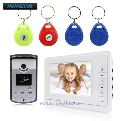 

HOMSECUR 7" Video Door Intercom Entry System RFID Unlocking 700TVL Vandal Proof Camera