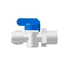 1/" Male-3/8" OD труба PE фитинг для труб с обратной промывкой управляемый шар аквариумный клапан RO фильтр для воды система обратного осмоса