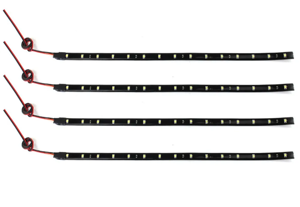 4 x 30cm 15 LED Car Trucks Motor Grill Flexible Waterproof Light Strips (2)