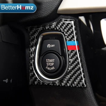 

For bmw F30 F34 Car Engine Start Stop Ignition Key panel Stickers Carbon Fiber circle M Stripe Trim 3 Series/GT Accessories