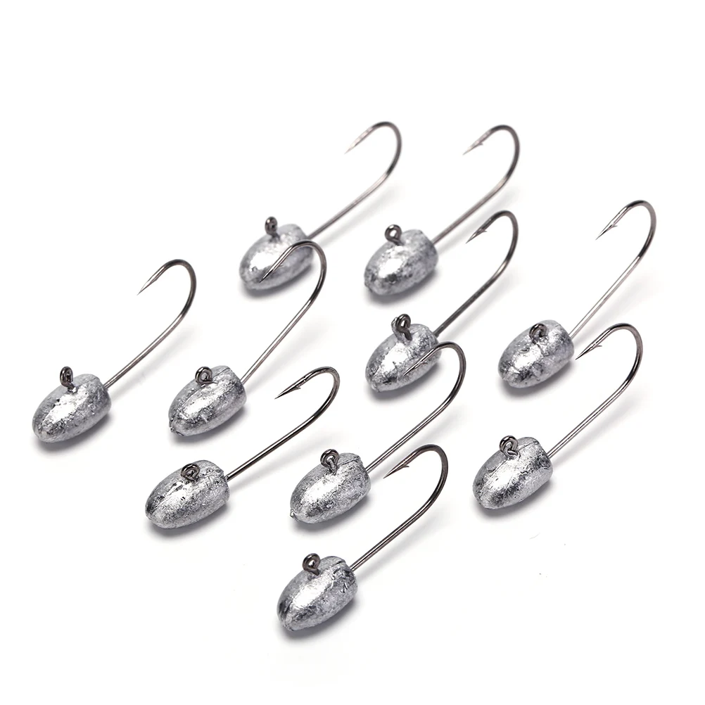 10pcs/lot Soft Lure Jigging Hook Fishing Hooks Fishing Tackle Exposed