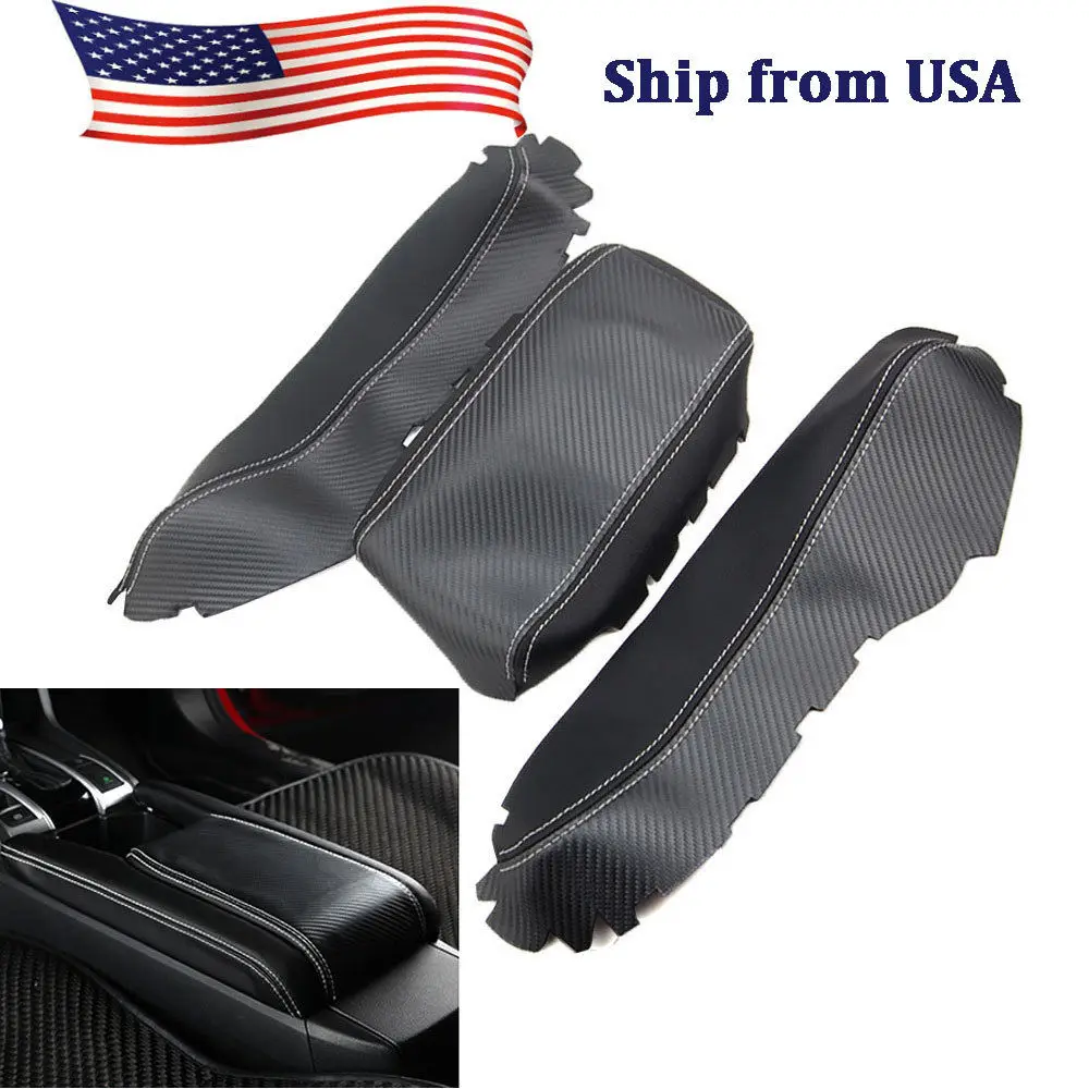 For Honda Civic 2016 2018 Armrest Box DIY Synthetic Leather Cover