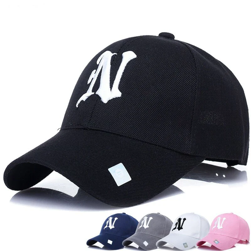 

2018 Fashion PC Baseball Cap Solid Color leisure hats with N letter embroidered cap for men and women spring summer cap basebal