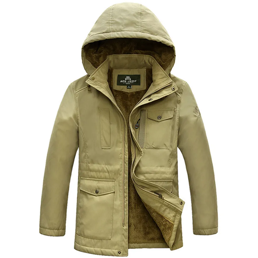 Size M 3XL Men's Long 100 Waterproof Nylon Thick Winter Snow Warm