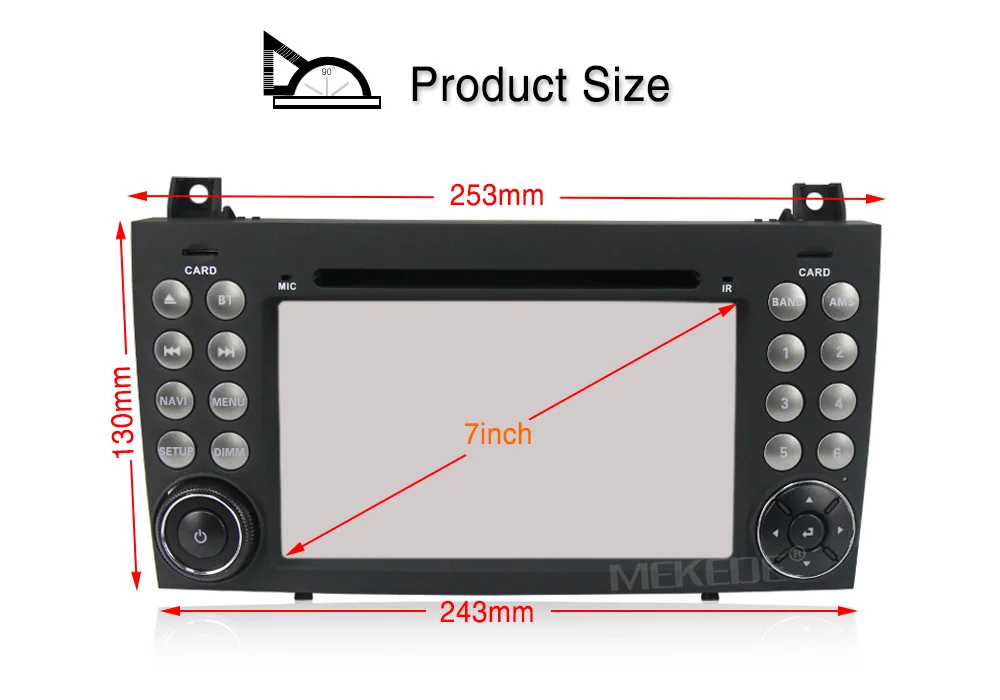 Cheap MEKEDE in Stock ! PX3 Android 9.0 CAR DVD for Benz R171 W171 Benz SLK R171 SLK200 2GB RAM+16GB 4 Octa Core+DVR/WIFI+DAB 1