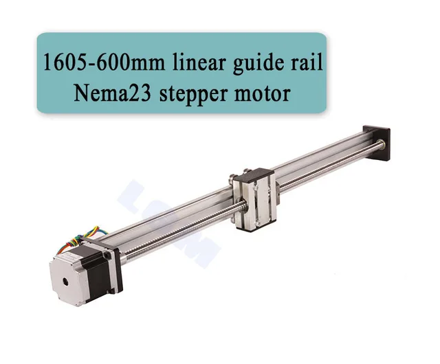 600mm linear bearing rails linear guide rail + nema23 linear stepper motor SFU1605 Ball screw