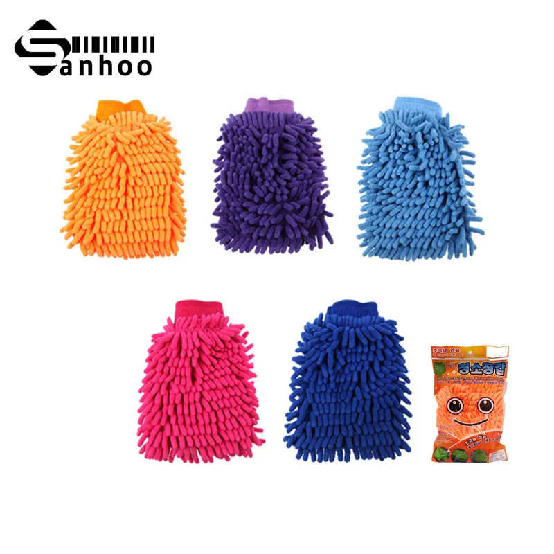 

Wholesale Both Side of Chenille Car Washing Cloths Easy Using Magic Car Washing Glove Clean Without harm Sponges