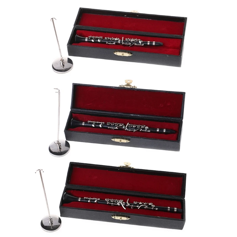 

Clarinet Model Musical Instrument Display Miniature Home Decor Gift 13.5/16/19cm