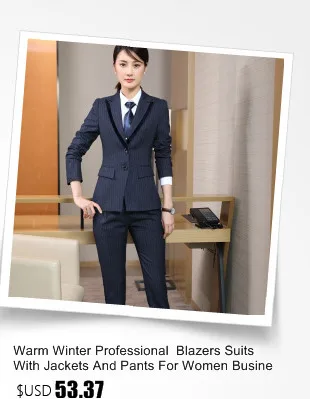New Autumn Winter Ladies Business Sets Pants Suits Professional Work Wear Form Suits Women Career Outerwear Plus Size XXL