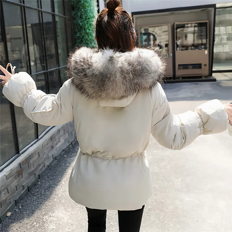 Fashion coats and jackets women winter ladies coats Winter Coat Faux Fur Hooded Thick Warm Slim Jacket Short Overcoat O15#N (15)