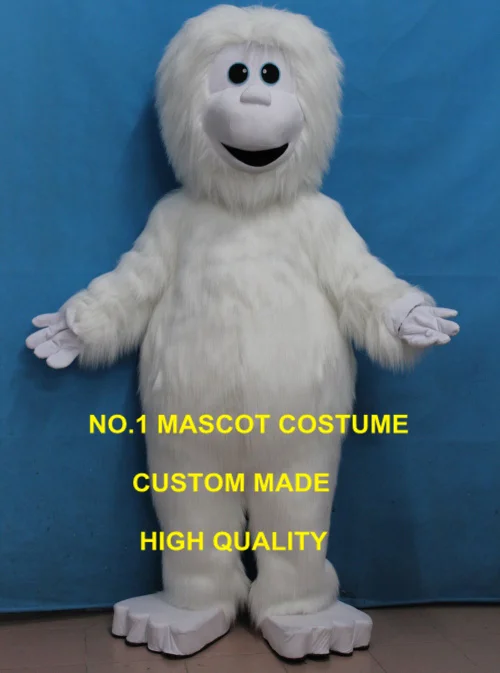 

New Anime Cosply Costumes White Monkey Yeti Mascot Costume Adult Cartoon Character Yeti Theme Carnival Mascotte Fancy Dress 1879