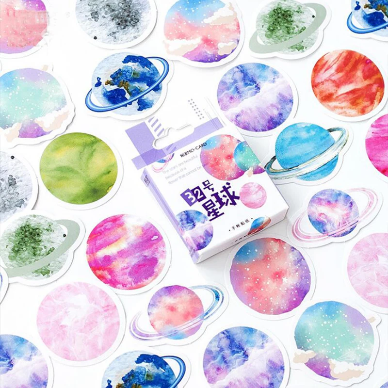 

45 Pcs/pack Fun Planet Decorative Stickers Scrapbooking Stick Label Diary Stationery Album Journal Stickers School Supply