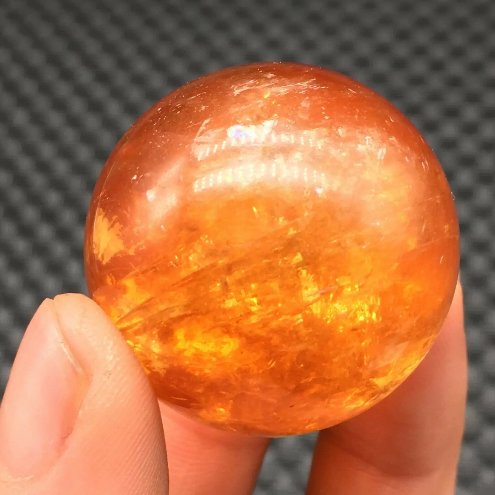 40 мм натуральный цитрин Кальцит Кварцевый шар целебный драгоценный камень
