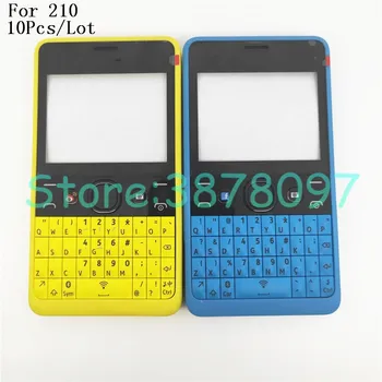 

10Pcs/Lot New For Nokia 210 Full Complete Mobile Phone Housing Cover Case+English Keypad+Logo