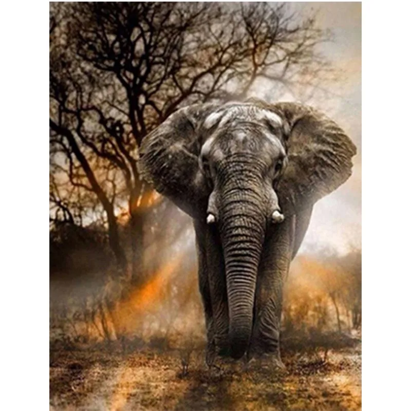 

5D DIY Diamond Painting Full Square/Round Drill "Elephant" Diamond Embroidery Cross Stitch 5D diamond painting accessories A44