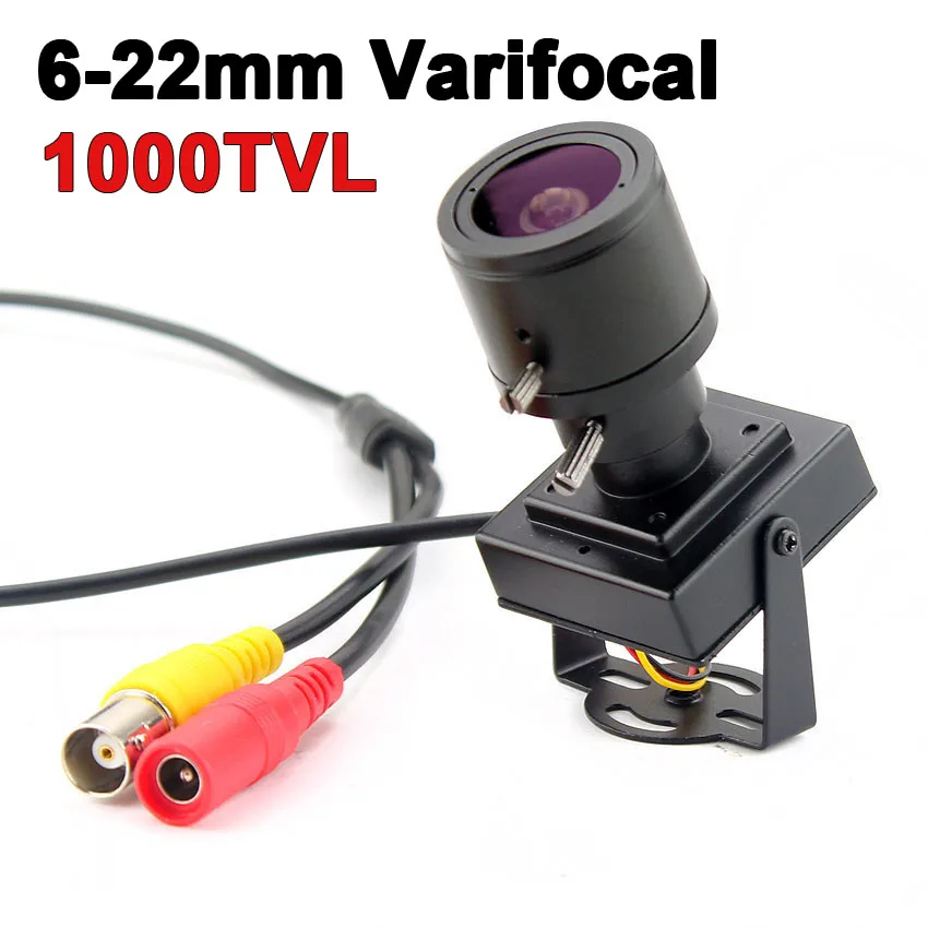 6-22 мм объектив варифокальный мини-камера 1000tvl Регулируемый объектив+ RCA адаптер для видеонаблюдения CCTV камера обгон автомобиля