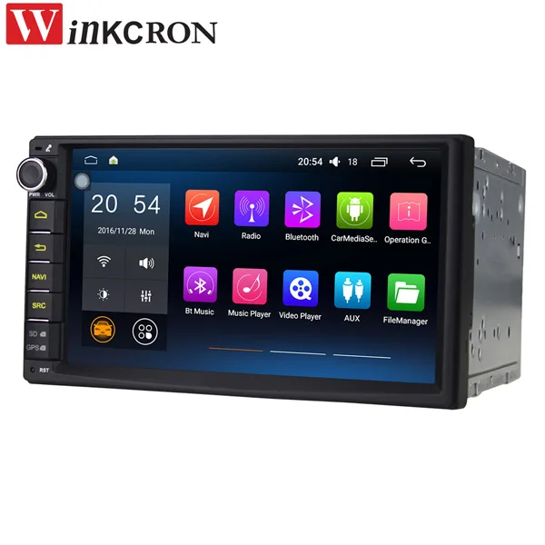 2 Din Media Player 7,0 "Touch Универсальный Автомобильный Радио стерео 4 ядра (2 г + 32 ГБ) Android 6,0 gps навигатор головное устройство руль
