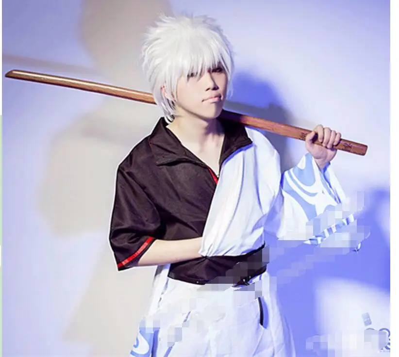 Новое поступление японского аниме Gintama Косплэй Саката Gintoki Косплэй костюм рисунок Костюмы полный набор униформы костюмы на Хэллоуин