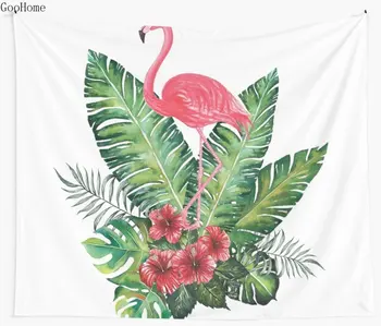 

FLAMINGO TROPICAL NATURAL Wall Tapestry Cover Beach Towel Throw Blanket Picnic Yoga Mat Home Decoration