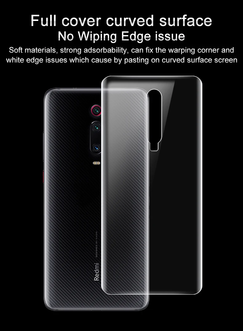 Гидрогелевая пленка imak для Xiaomi Redmi K20 Pro Mi 9T Защитная прозрачная экрана