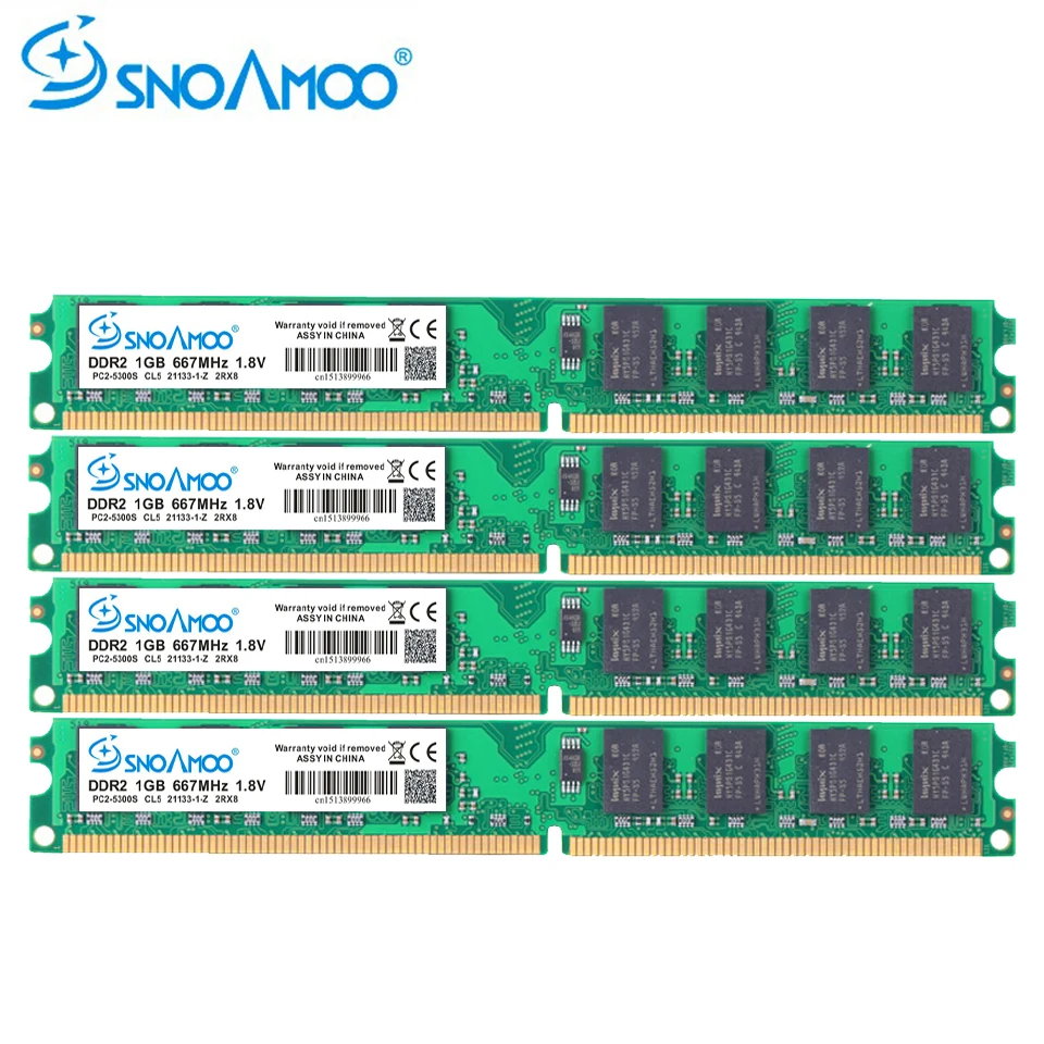 SNOAMOO Настольный ПК ram s DDR2 2 Гб(2x1 ГБ) ram 667 МГц 800 МГц PC2-6400S 240-Pin 1,8 в DIMM для совместимой памяти компьютера гарантия