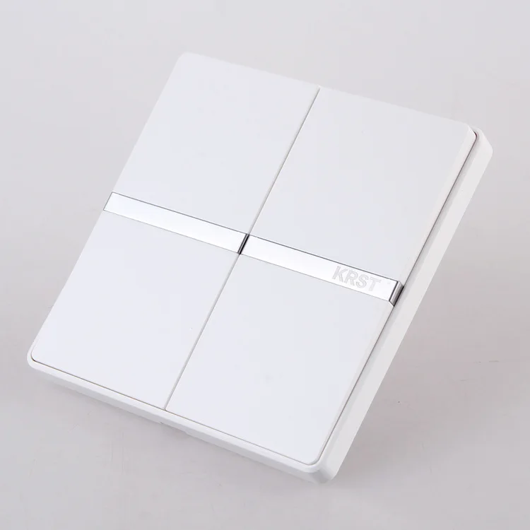 

Home Wall Switch, 86 Concealed Large Board Jade White, Two Open Double Control Switch, 10A PC 220V