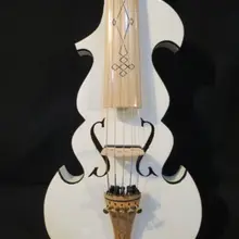 Отличная белая лучшая модель 4/4 5 струн электрическая скрипка+ акустическая скрипка#7520