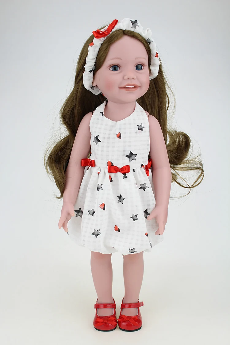 

18 Inch Realist Princess Dressup Dolls 18 Inch Baby Fashion Dolls Kids Toys With Pretty Dress For Children's Birthday Gift