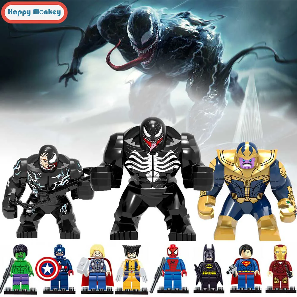

New Building Blocks Marvel's Venom Iron Man Guardians of the Galaxy Super Heros Avengers For legoing figures gift toys YF 30