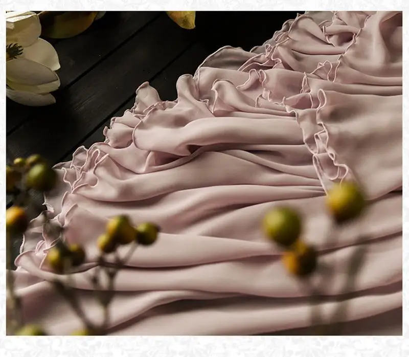 3 Слои длинная шифоновая юбка для Для женщин элегантные Повседневное Высокая талия Boho Стиль пляжные макси-юбки Saias 80/90/100 см Весна SK273