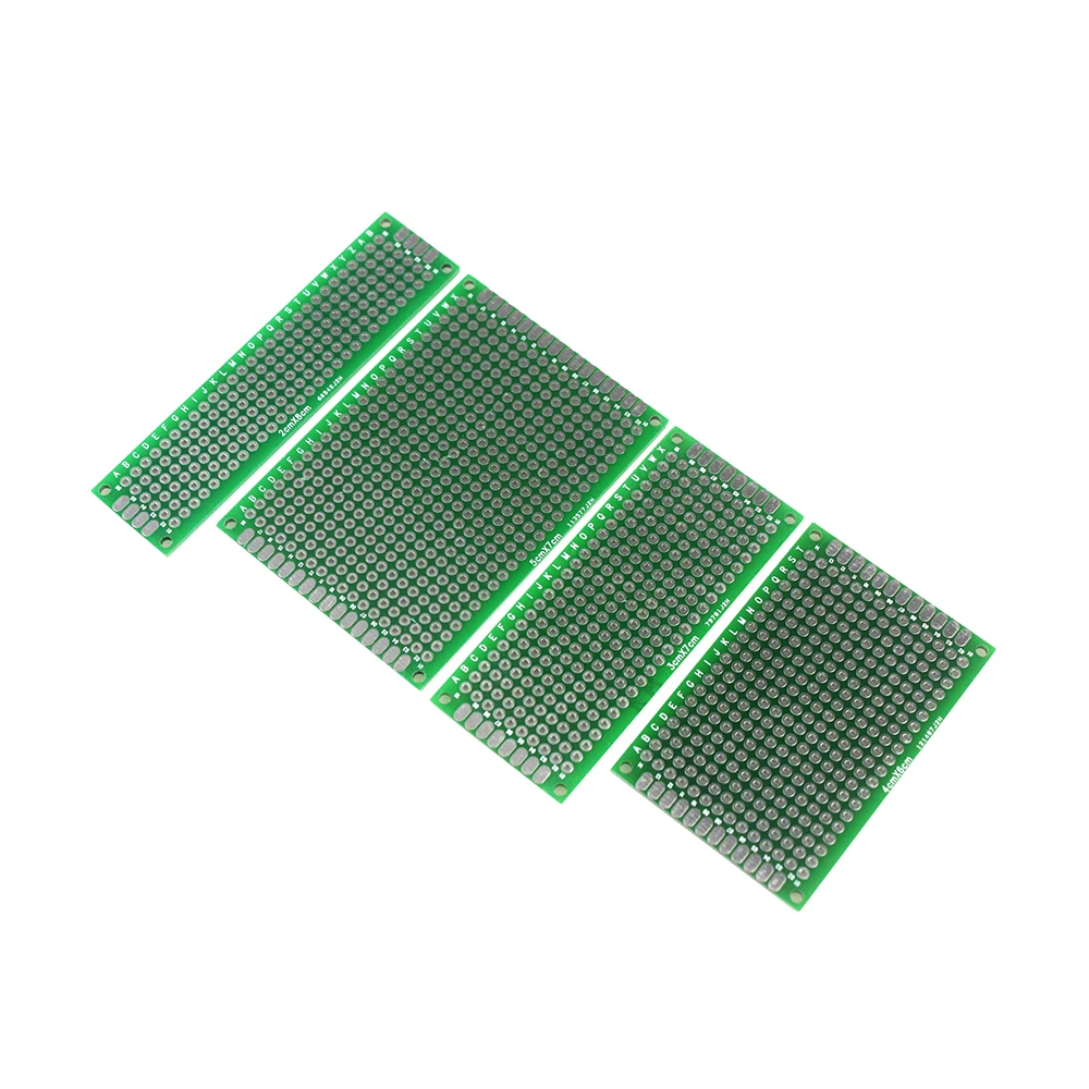

4Pcs 5x7 4x6 3x7 2x8cm Double Side Prototype Diy Universal Printed Circuit PCB Board Protoboard for arduino DIY KIT