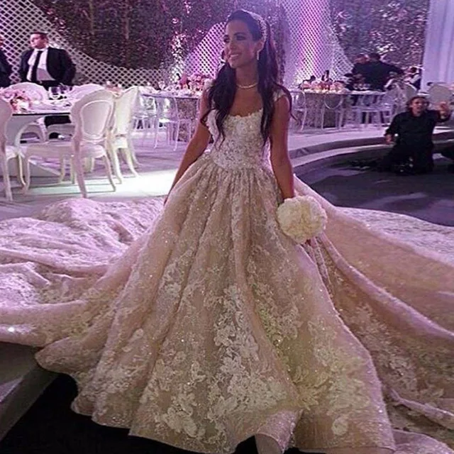 Bonjean Роскошный царский поезд линия Свадебное платье es Саудовская Аравия Vestido De Noiva с вырезом на спине с вышивкой изящные свадебное платье