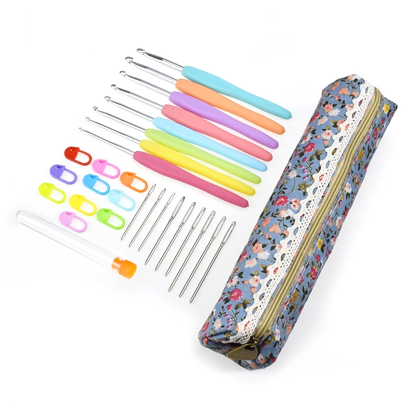 Looen-Simple-Crochet-Hook-Set-8-pcs-Mix-2-5mm-6mm-Crochet-Hook-With-Stitch