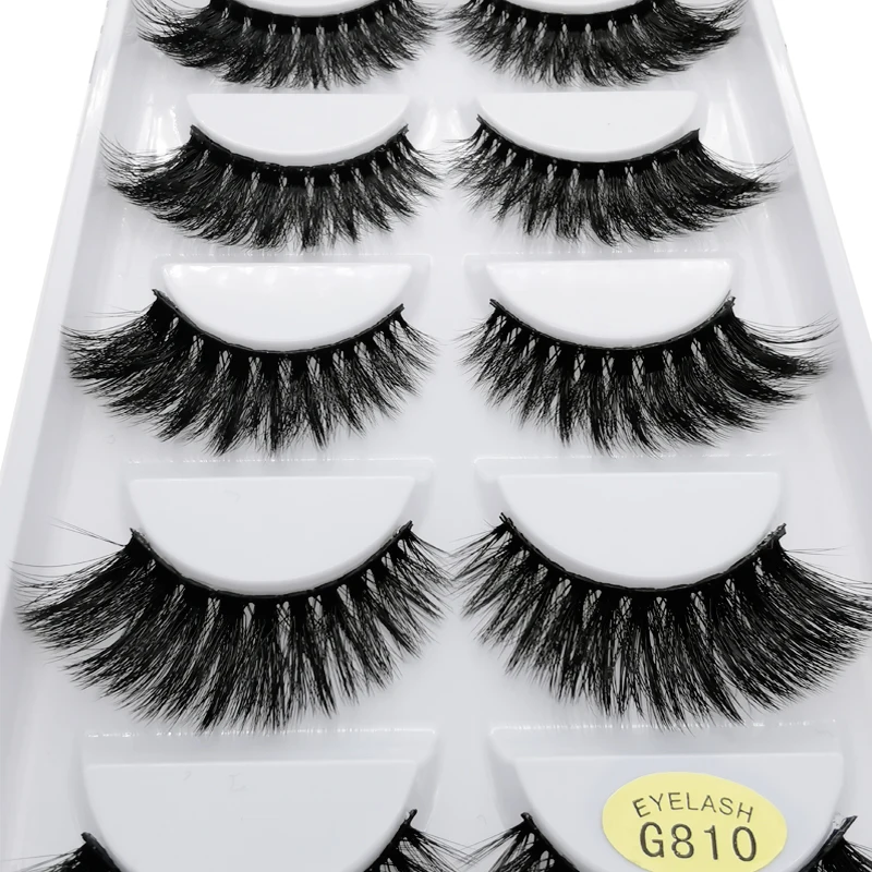 

5pairs Eyelashes Mink Eyelashes Criss-cross Strands Cruelty Free High Volume Mink Lashes Soft Dramatic Eye lashes Makeup